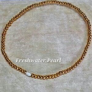 June Freshwater Pearl Semi-precious Gemstone/18K Gold-plated Beads